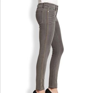 Frame Le Skinny De Jeanne Thatcher Zip Trim Jeans